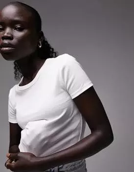 Белая повседневная футболка Topshop Petite