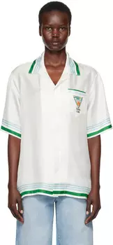 Белая принтованная рубашка Casablanca