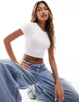 Белая приталенная детская футболка Kaiia