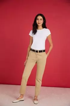 Белая приталенная футболка Essentials из натурального хлопка Baukjen, белый