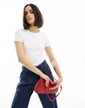 Белая приталенная футболка JJXX