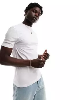 Белая приталенная футболка River Island