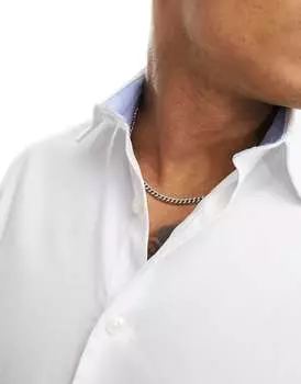 Белая приталенная рубашка Selected Homme