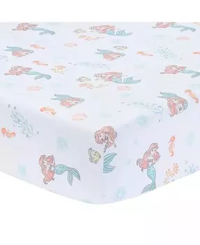 Белая простыня для кроватки Disney Baby The Little Mermaid - Ариэль Bedtime Originals, белый