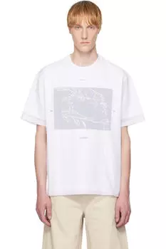 Белая прозрачная футболка HELIOT EMIL