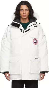 Белая пуховая парка Expedition без меха Canada Goose