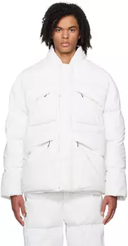 Белая пуховик RAINS Harbin