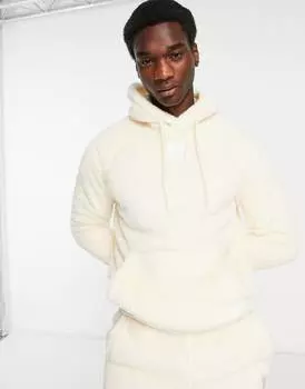 Белая пушистая худи adidas Originals Essentials+