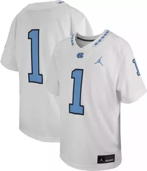 Белая реплика футбольной майки Nike Youth North Carolina Tar Heels #1