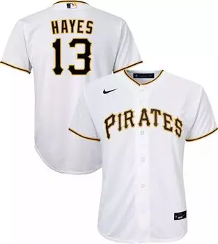Белая реплика Nike Youth Pittsburgh Pirates Ke'Bryan Hayes # 13