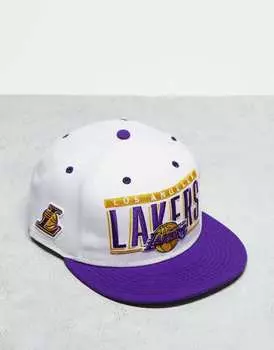 Белая ретро-кепка New Era 9Fifty LA Lakers