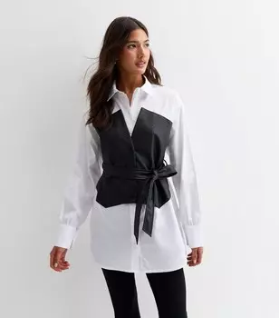 Белая рубашка 2 в 1 с поясом Cameo Rose Cameo Rose, белый