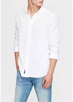 Белая рубашка без карманов Mavi, белый