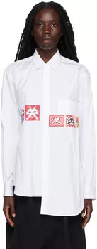 Белая рубашка Digital Invader Comme des Garons Shirt