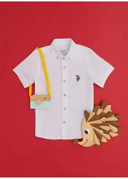 Белая рубашка для мальчика ELFYKIDS024Y U.S. Polo Assn., белый