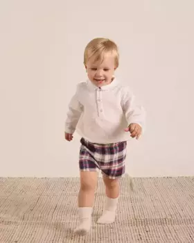 Белая рубашка для мальчика с длинными рукавами и детским воротником Dadati, белый