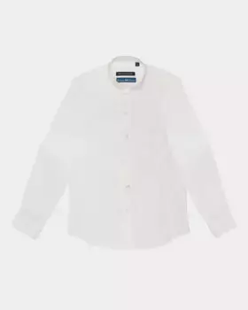 Белая рубашка для мальчика с воротником Мао Spagnolo, белый