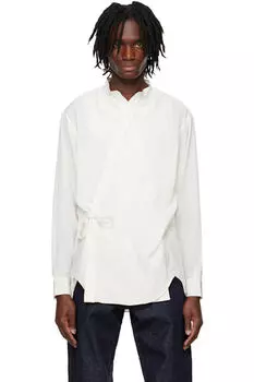 Белая рубашка Dougi с воротником-стойкой RAINMAKER KYOTO