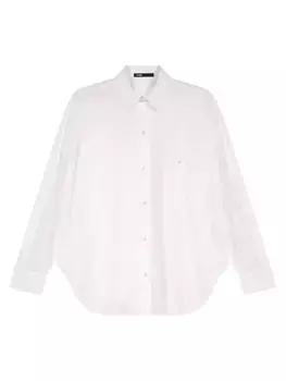 Белая рубашка из хлопкового поплина Maje, белый