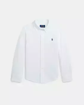 Белая рубашка из пике для мальчика Polo Ralph Lauren