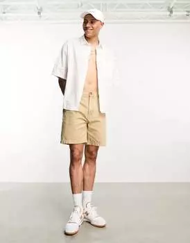 Белая рубашка из поплина Bershka с карманом