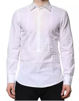 Белая рубашка из поплина и хлопка для мужчин Dolce & Gabbana, White