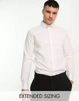 Белая рубашка из поплина стандартного кроя ASOS DESIGN Easy Iron