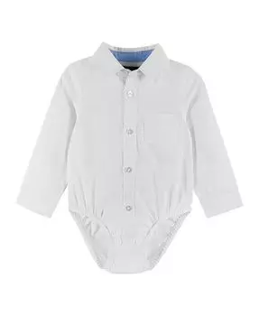 Белая рубашка на пуговицах из поплина для мальчиков-младенцев Andy & Evan, белый