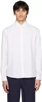 Белая рубашка на пуговицах Sunspel