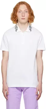 Белая рубашка-поло Barocco Versace