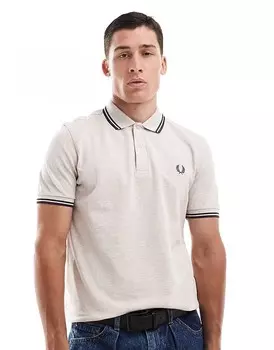 Белая рубашка-поло Fred Perry с двойной отделкой