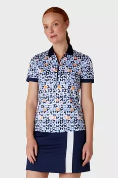 Белая рубашка поло с короткими рукавами и графическим принтом в виде бабочки Callaway Apparel, белый