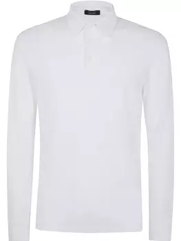 Белая рубашка поло Zanone, белый