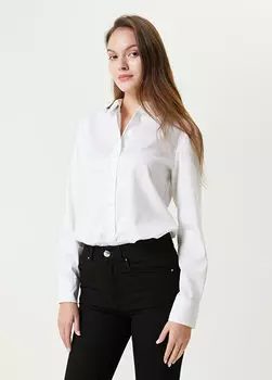 Белая рубашка прямого кроя Beymen