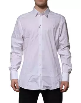 Белая рубашка с длинным рукавом, строгая рубашка Dolce & Gabbana, White