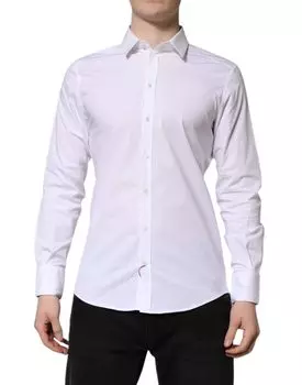 Белая рубашка с длинным рукавом, строгая рубашка Dolce & Gabbana, White