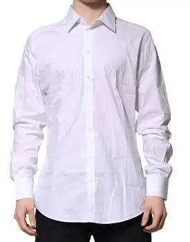 Белая рубашка с длинными рукавами, строгая рубашка Dolce & Gabbana, White