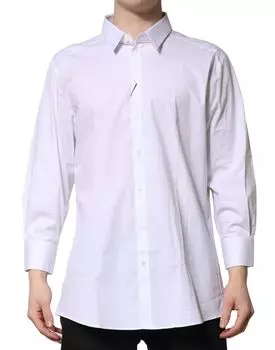 Белая рубашка с длинными рукавами, строгая рубашка Dolce & Gabbana, White