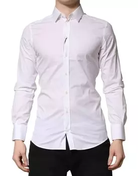 Белая рубашка с длинными рукавами, строгая рубашка Dolce & Gabbana, White