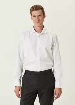 Белая рубашка с итальянским воротником на заказ Beymen