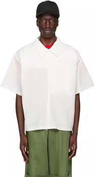 Белая рубашка с карманом на молнии SPENCER BADU