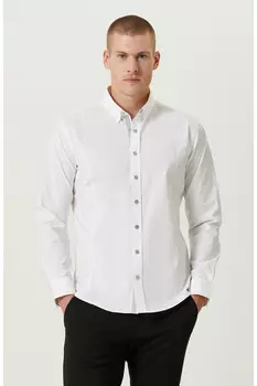 Белая рубашка с кнопками Network, белый