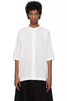 Белая рубашка с кромкой HOMME PLISS ISSEY MIYAKE