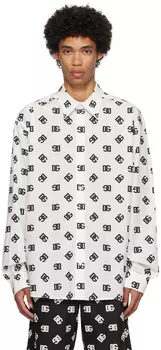 Белая рубашка с монограммой Dolce & Gabbana