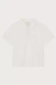 Белая рубашка с полускладкой Monsoon, белый