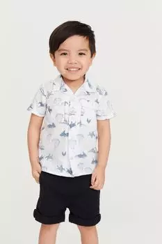 Белая рубашка с принтом Baker by Ted Baker, белый