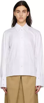 Белая рубашка с разрезом Wooyoungmi