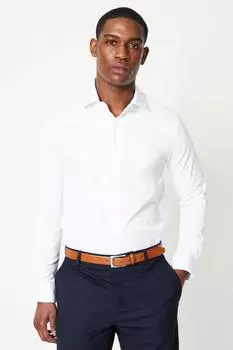 Белая рубашка скинни с длинными рукавами, которую легко гладить Burton, белый