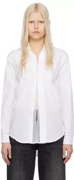 Белая рубашка со складками R13