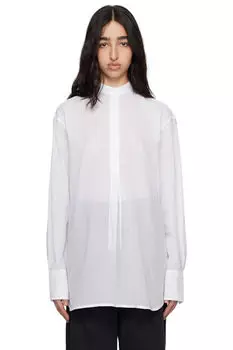 Белая рубашка со стоячим воротником TOTEME
